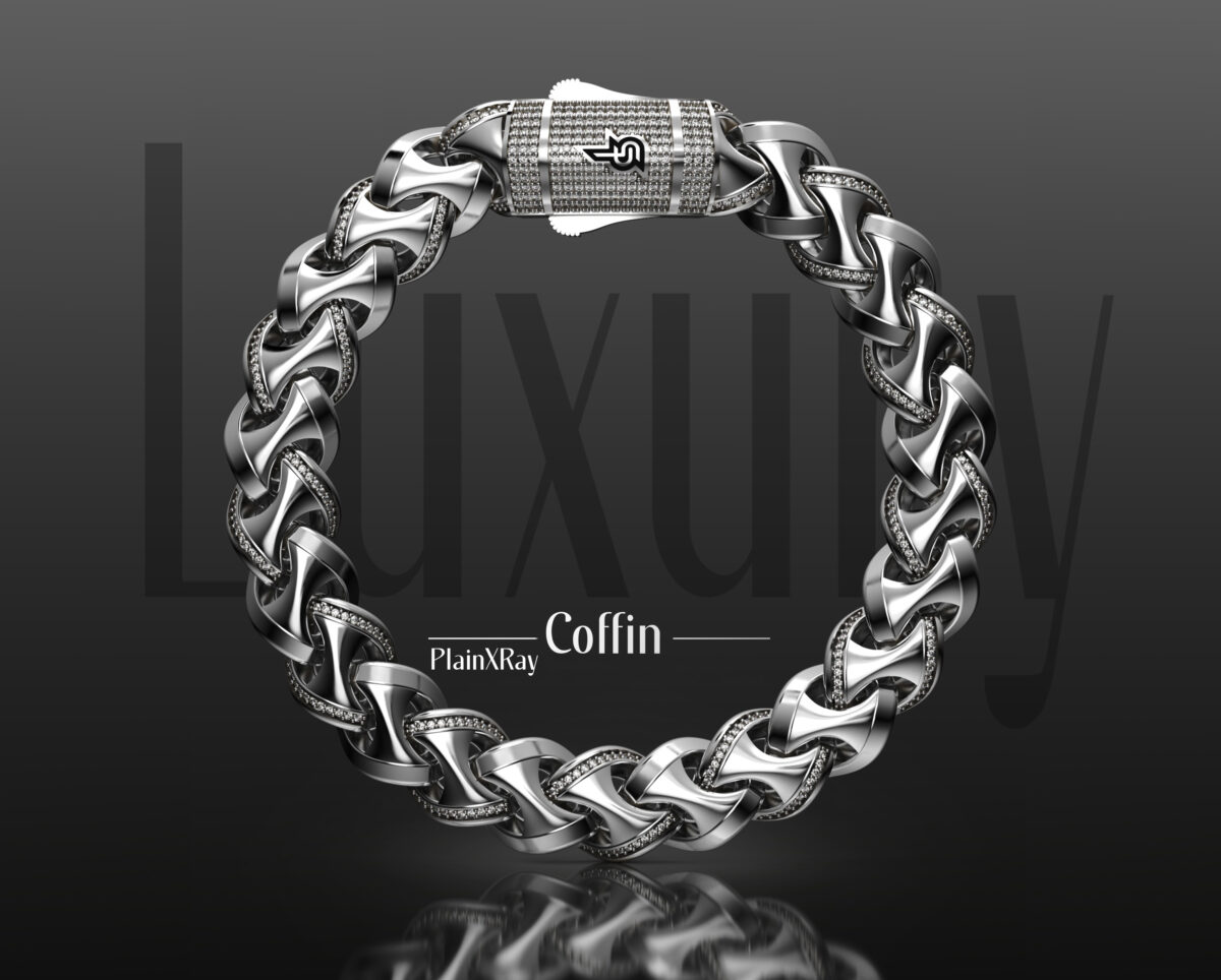 SilverPoint – 925 Silver Coffin Bracelet – PlaınXRay