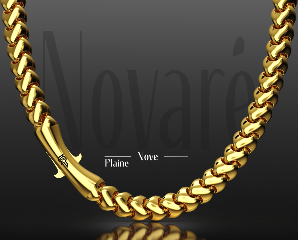 SilverPoint – 925 Silver Nova Chain – Plaın (18K Gold Plated )