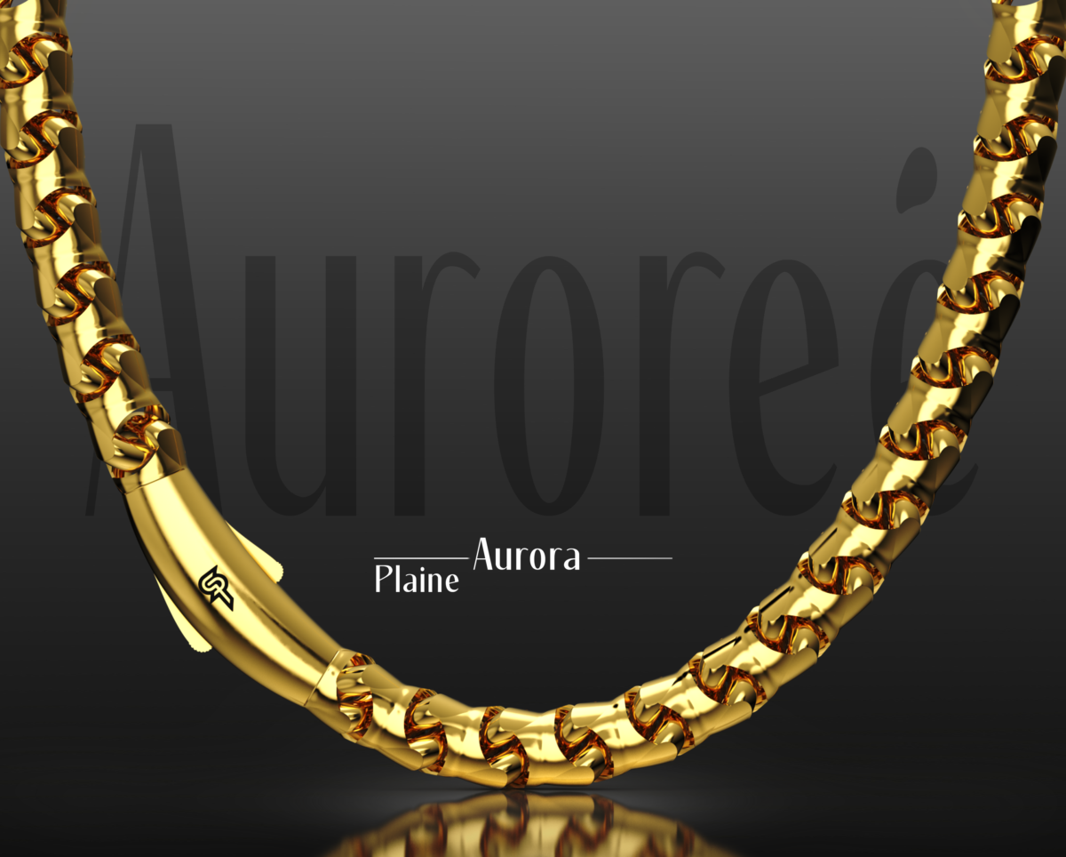 SilverPoint – 925 Silver Aurora Chain – Plaın (18K Gold Plated)